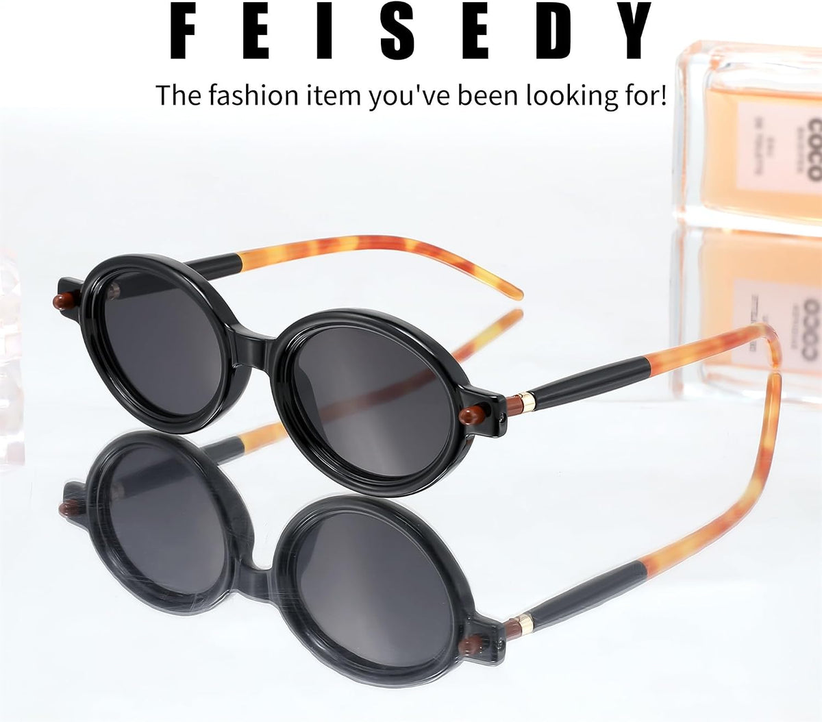 ÉÌƷͼƬ 43 | B0DTHVTKB5 | FEISEDY Retro Oval Sunglasses for Women 90s Narrow Round Lightweight Shades Y2k Trendy Sunnies B1171