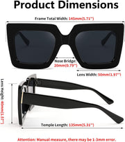 ÉÌƷͼƬ 6 | B0BZRNQQL1 | FEISEDY Oversized Square Sunglasses for Women Fashion Shades Luxury Big Sun Glasses UV400 Protection B2380