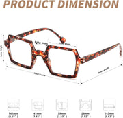 商品图片 13 | B0DNDMV881 | FEISEDY Fashion Blue Light Reading Glasses for Women Square Retro Anti- Glare Digital Eyestrain Readers B0261