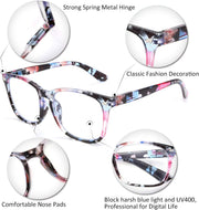 ÉÌƷͼƬ 12 | B07Z19XLDT | FEISEDY Vintage Reading Blue Light Blocking Glasses Women Men Reader Spring Hinge Glasses B2519