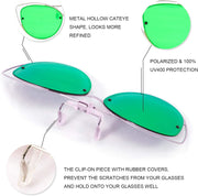 ÉÌƷͼƬ 19 | B08JBZ13MB | FEISEDY Polarized Cat Eye Flip Up Clips On Sunglasses Women Men B2670