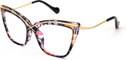 Floral / 55 Millimeters | B0B63L3924 | FEISEDY Women Oversized Square Blue Light Blocking Glasses Anti Eyestrain Cat Eye Fashion Eyewear B2956