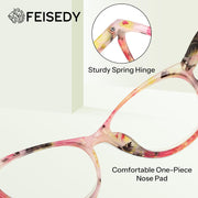 ÉÌƷͼƬ 4 | B0G647MNNW | FEISEDY 2 Pack Blue Light Reading Glasses Stylish Butterfly Frame B0373