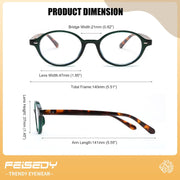ÉÌƷͼƬ 13 | B0DJ4YNFXZ | FEISEDY Vintage Oval Blue Light Glasses for Women Men Stylish Lightweight 90s Eyeglasses Fake Nerd Y2k Eyewear Frame B0242