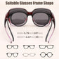 商品图片 3 | B0CPJ88KXS | FEISEDY Fit Over Glasses Sunglasses Polarized for Women Sunglasses Over Prescription Glasses Oversized UV Protection B1114