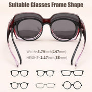 ÉÌƷͼƬ 3 | B0CPJ88KXS | FEISEDY Fit Over Glasses Sunglasses Polarized for Women Sunglasses Over Prescription Glasses Oversized UV Protection B1114