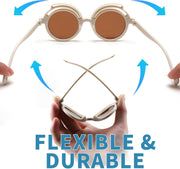 ÉÌƷͼƬ 20 | B0CQBTQZFP | FEISEDY Baby Polarized Round Sunglasses Flexible Rubber Shades with Strap for Infant Toddler Newborn Age 0-24 Months B0060