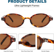 ÉÌƷͼƬ 11 | B0GV61HCD9 | FEISEDY Retro Oval Sunglasses for Women Small 90s Y2K UV Protection B1584