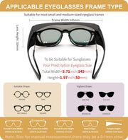 ÉÌƷͼƬ 26 | B0H2Z4Q1KM | FEISEDY Fit Over Glasses Polarized Sunglasses for Men Women B0456