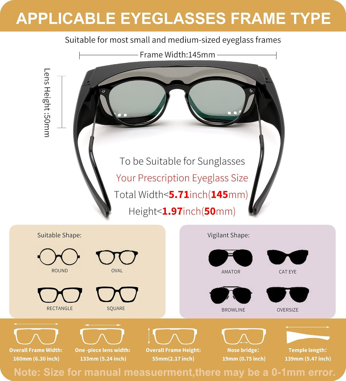 ÉÌƷͼƬ 26 | B0H2Z4Q1KM | FEISEDY Fit Over Glasses Polarized Sunglasses for Men Women B0456
