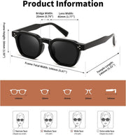 ÉÌƷͼƬ 15 | B0H83DD892 | FEISEDY Retro Thick Polarized Square Sunglasses for Women Men B0458