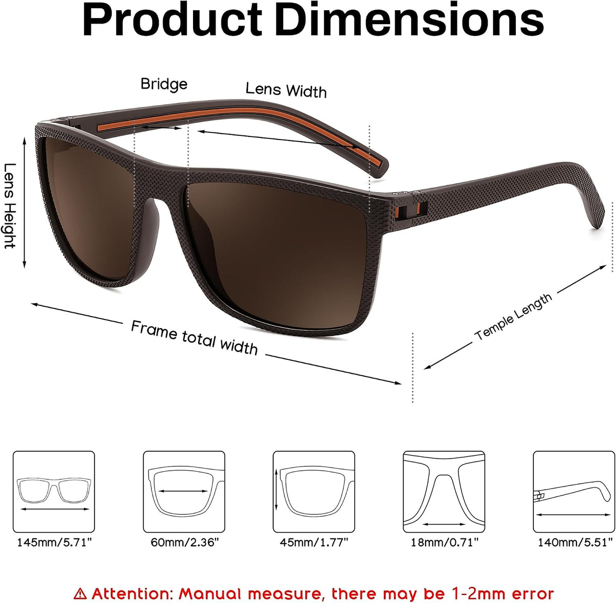 ÉÌƷͼƬ 37 | B0F8J2TQSK | FEISEDY Polarized Sunglasses for Men and Women Lightweight Frame Sun Glasses with UV400 Protection for Driving Fishing B0301