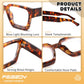 商品图片 17 | B0DXDYMMPM | FEISEDY Retro Blue Light Blocking Glasses for Women Men 90s Classic Rectangle Frame Thick Chic Computer Eyeglasses B2383R