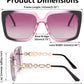 商品图片 40 | B08HVPGJW5 | FEISEDY Sunglasses Womens Trendy, Oversized Square Shades, Pearl Inlay Cat Eye Frame UV400 Protection B2625