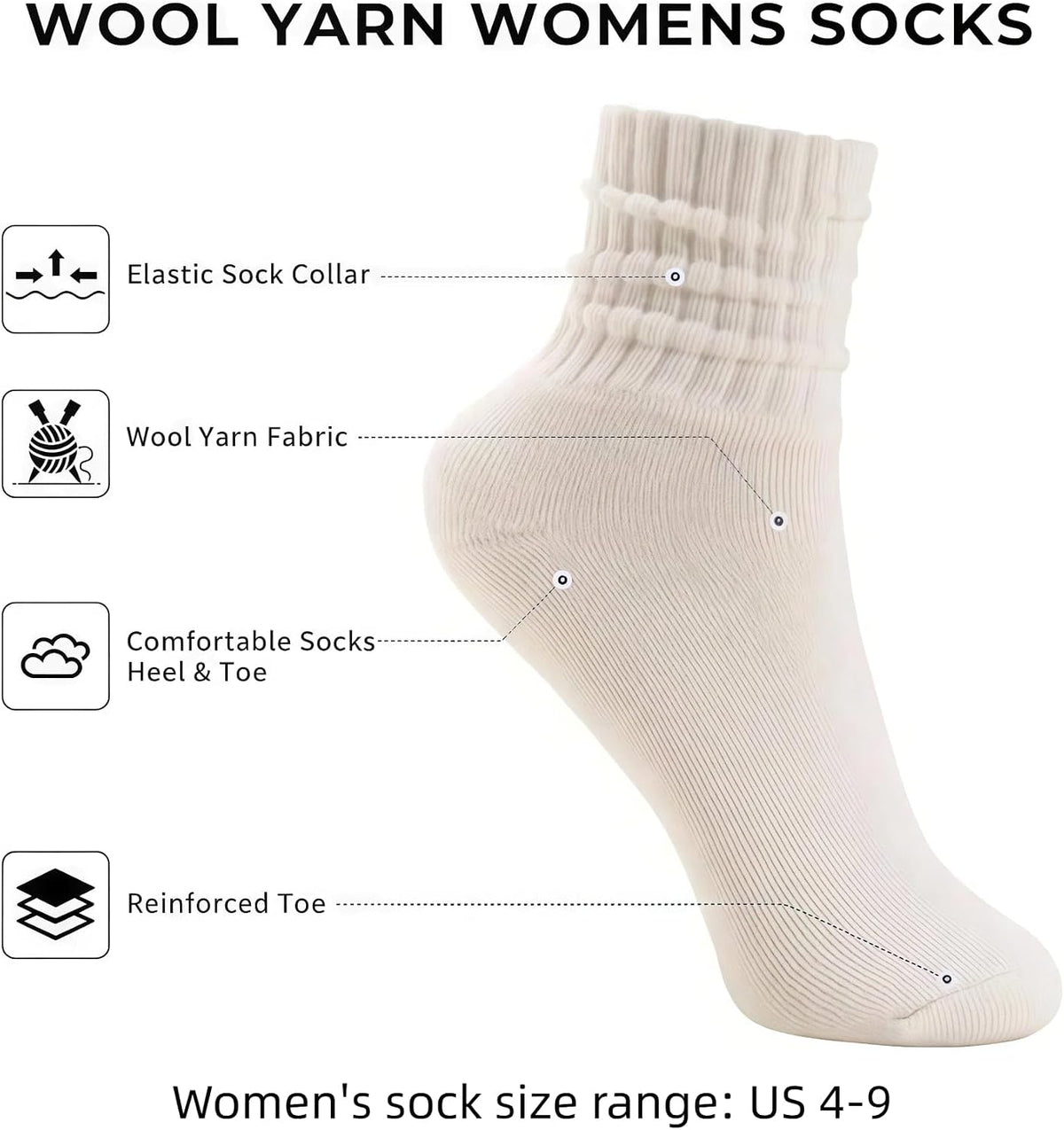 商品图片 4 | B0G6CLPK12 | Women's Winter Boot Socks, Chunky Thermal Socks in Retro Brown, Cozy Crew Sock for Women, Cozy Gift, 3 Pairs
