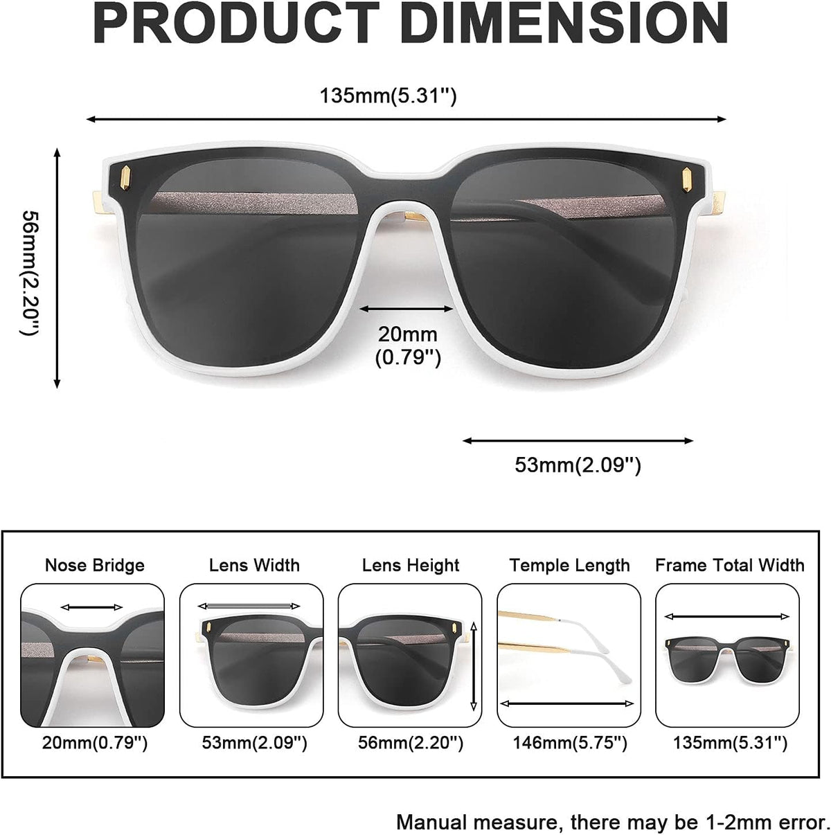 ÉÌƷͼƬ 3 | B09B3G7YTJ | FEISEDY Women Fashion Round Sunglasses Square Trendy Classic Chic Shades UV400 B2797