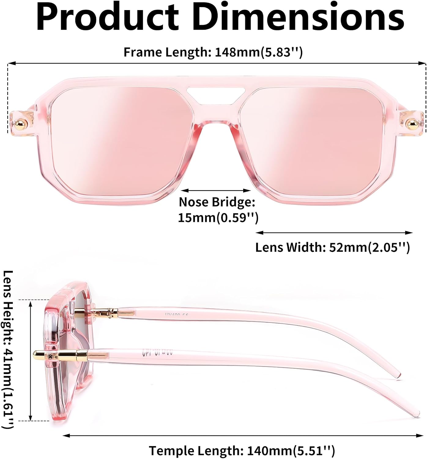 商品图片 56 | B09YTJ4FQZ | FEISEDY Vintage Square 70s Flat Aviator Sunglasses Women Men Classic Retro Stylish Frame UV400 Sunglasses B2622