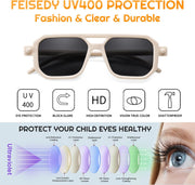 ÉÌƷͼƬ 4 | B0DB1CWQFV | FEISEDY Toddler Aviator Polarized Sunglasses Flexible Frame Cute Baby Boys Girls Age 0-6 Rubber Outdoor B2789