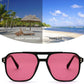 商品图片 6 | B09J8999GR | FEISEDY Retro Square Aviator Sunglasses Women Men 70s Vintage Trendy Plastic Frame Sun Glasses B2835