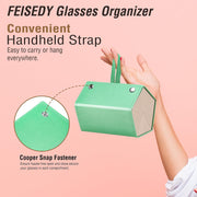 ÉÌƷͼƬ 42 | B0CSFHKMSS | FEISEDY Sunglasses Organizer 5 Slots Travel Glasses Case,Hanging Eyewear Holder Fashionable PU Leather Eyeglass Case B0087
