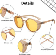 ÉÌƷͼƬ 33 | B0B6HWK6X1 | FEISEDY Classic Steampunk Sunglasses for Men Women Retro Round Gothic Shades Eyewear UV400 Protection B2957