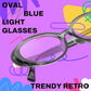 商品图片 3 | B0F6MW26L2 | FEISEDY Oval Blue Light Glasses for Woman Vintage Small Face Lightweight Eyeglasses Retro Nerd Y2K Frame B0290