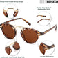 商品图片 5 | B0GX62YR7C | FEISEDY Retro Round Metal Brow Sunglasses for Women for Small Face B0427