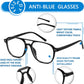 商品图片 5 | B0CY2LFJP7 | FEISEDY Blue Light Blocking Glasses Women Men Square Computer Lightweight Pilot Glasses Anti Eyestrain & UV Glare B0141