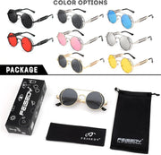 ÉÌƷͼƬ 6 | B0BD4MSMZQ | FEISEDY Aviator Sunglasses for Men Women Steampunk Round Metal Frame B2351