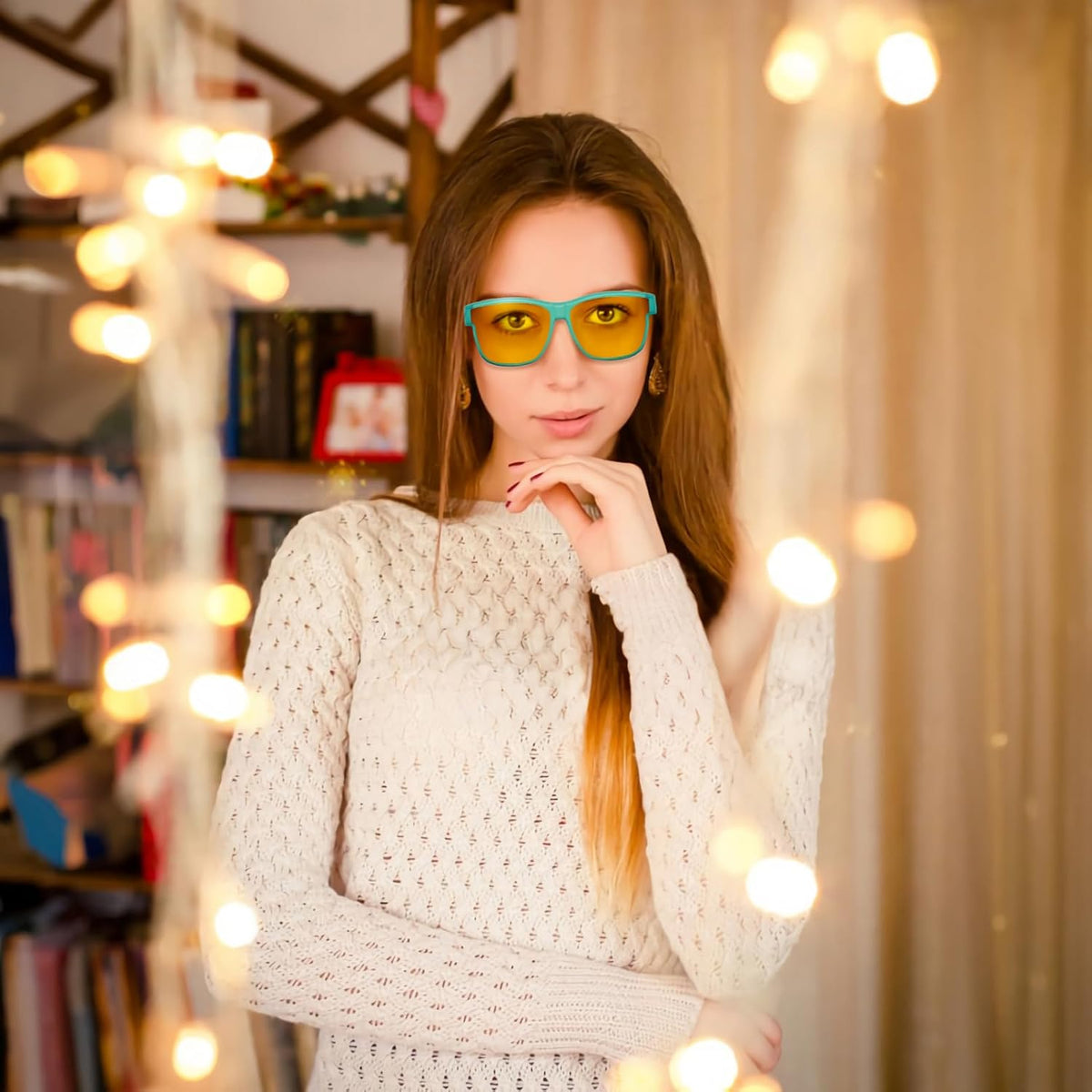 ÉÌƷͼƬ 10 | B0DJS7NVNT | FEISEDY Night Vision Driving Glasses Anti Glare Fit Over Glasses for Men Women Polarized Nighttime B0250