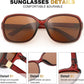 商品图片 46 | B0FZKDK786 | FEISEDY Polarized Sunglasses for Women Classic Vintage UV400 Shade | Trendy Square Wraparound Ladies Sun Glasses B0309