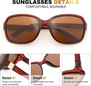 ÉÌƷͼƬ 46 | B0FZKDK786 | FEISEDY Polarized Sunglasses for Women Classic Vintage UV400 Shade