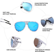 ÉÌƷͼƬ 23 | B0CT5M1L9R | FEISEDY Polarized Aviator Sunglasses Men Women Oversized Round Steampunk Sunglasses Side Shield Goggles B0095