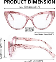 ÉÌƷͼƬ 15 | B0BB2D64DV | FEISEDY Women Oversized Blue Light Blocking Computer Glasses Fake Nerd Cat Eye Glasses Frame Anti Eyestrain B2323