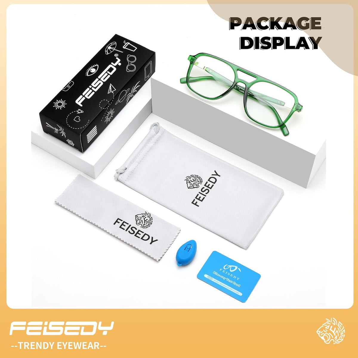ÉÌƷͼƬ 57 | B0DPLTC8K6 | FEISEDY Vintage Square Blue Light Blocking Glasses Women Men 70s Flat Aviator Glasses Computer Anti Glare B0062