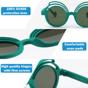 ÉÌƷͼƬ 26 | B0CQBTQZFP | FEISEDY Baby Polarized Round Sunglasses Flexible Rubber Shades with Strap for Infant Toddler Newborn Age 0-24 Months B0060
