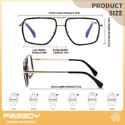 ÉÌƷͼƬ 20 | B0HJH5CP7F | FEISEDY Metal Blue Light Aviator Glasses for Women Men B0491
