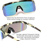 商品图片 45 | B096SD9GGG | FEISEDY Oversized Mirror Shield Sport 80s Sunglasses Ski Goggles Flat Top One Piece Futuristic Visor Women Men B2522