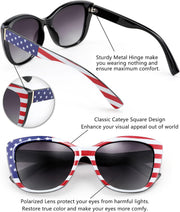 ÉÌƷͼƬ 109 | B07M9V125F | FEISEDY Polarized Vintage Sunglasses American Womens Square Jackie O Cat Eye Sunglasses B2451