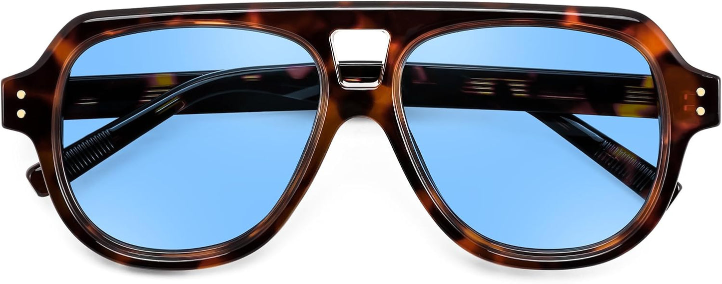 商品图片 15 | B0H1WK6BZT | FEISEDY Retro Aviator Polarized Sunglasses Men Women Trendy Square B0433