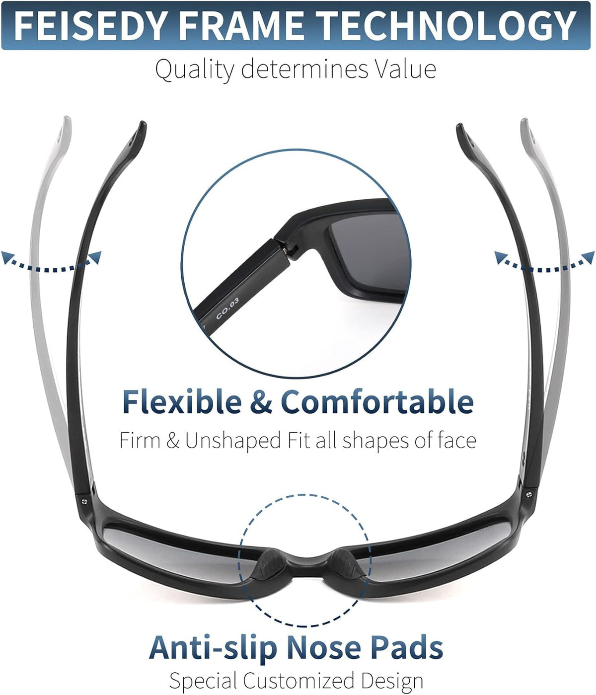 ÉÌƷͼƬ 27 | B09P11P3PC | FEISEDY Polarized Sports Sunglasses for Men Women, Classic Fishing Driving Cycling Goggles, UV400 Protection B2234