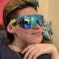 商品图片 66 | B096SD9GGG | FEISEDY Oversized Mirror Shield Sport 80s Sunglasses Ski Goggles Flat Top One Piece Futuristic Visor Women Men B2522