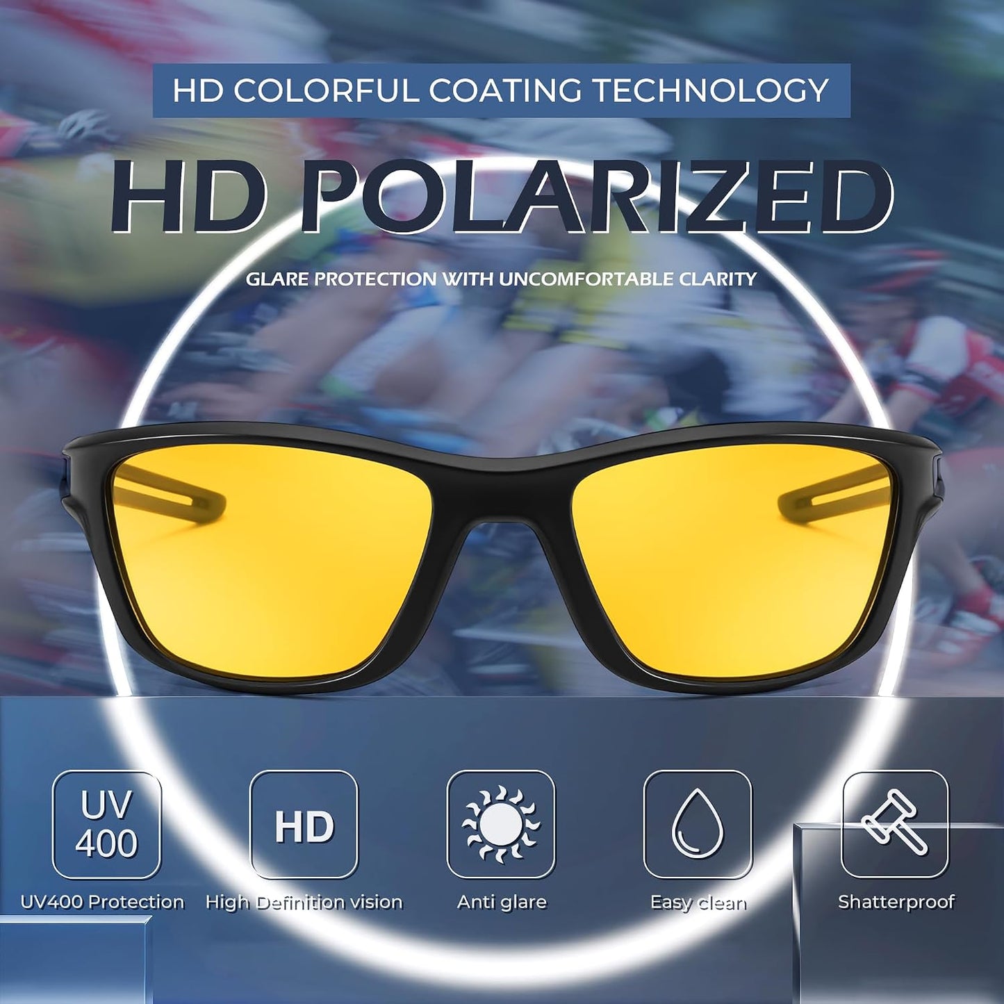 商品图片 24 | B0CTXW1SQG | FEISEDY Sports Polarized Sunglasses For Men Women Cycling Driving Fishing Running UV400 Protection B0125
