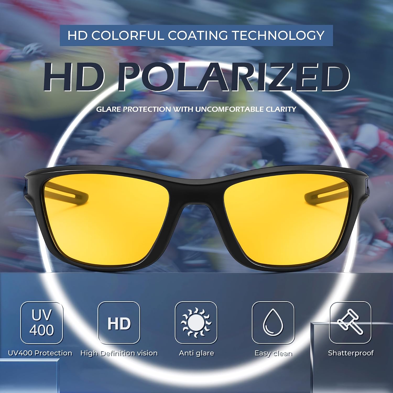 商品图片 24 | B0CTXW1SQG | FEISEDY Sports Polarized Sunglasses For Men Women Cycling Driving Fishing Running UV400 Protection B0125