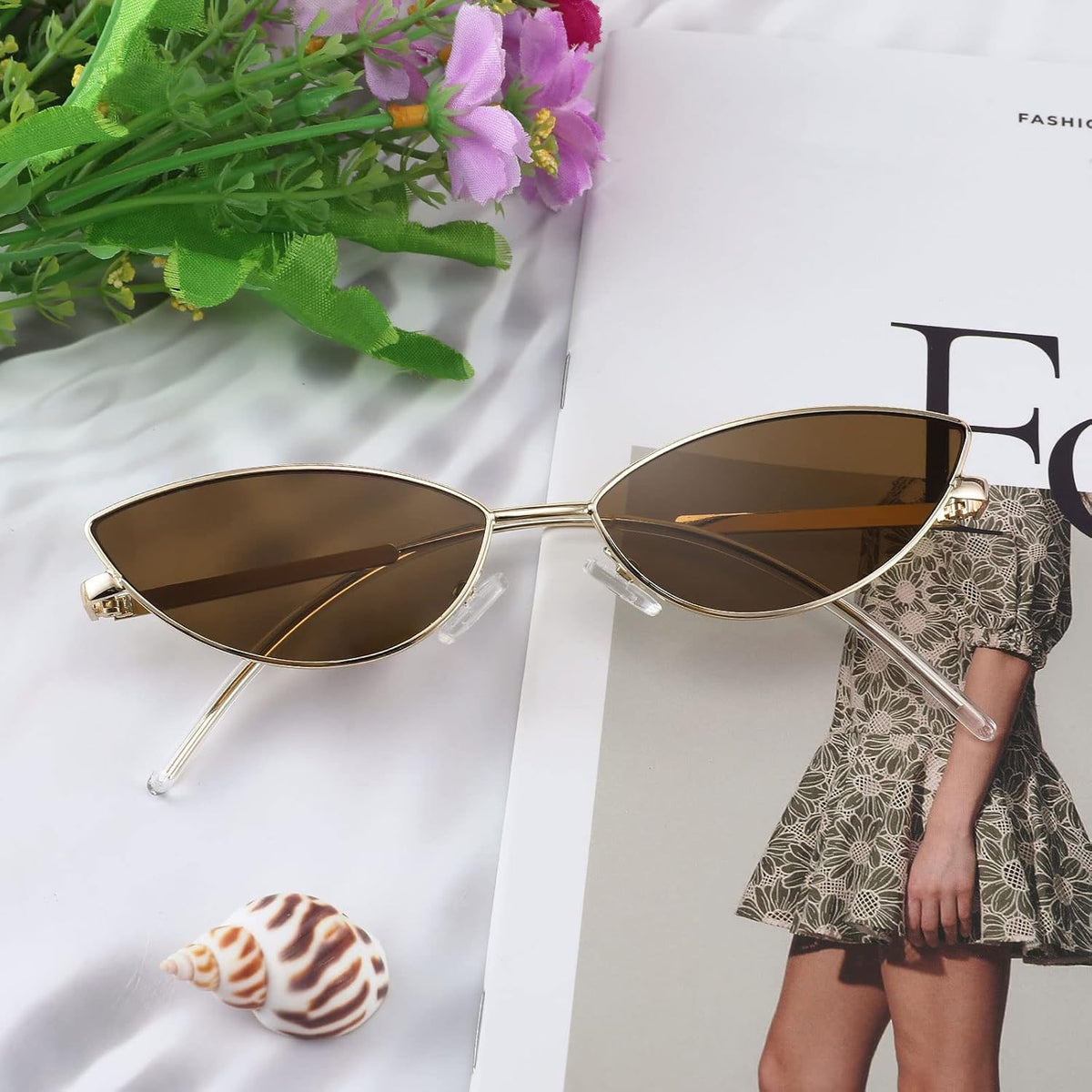 ÉÌƷͼƬ 32 | B0CNZ29R9R | FEISEDY Y2K Sunglasses for women Men Fashion Cateye Designer B2298