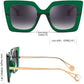 商品图片 20 | B08HVPGJW5 | FEISEDY Sunglasses Womens Trendy, Oversized Square Shades, Pearl Inlay Cat Eye Frame UV400 Protection B2625