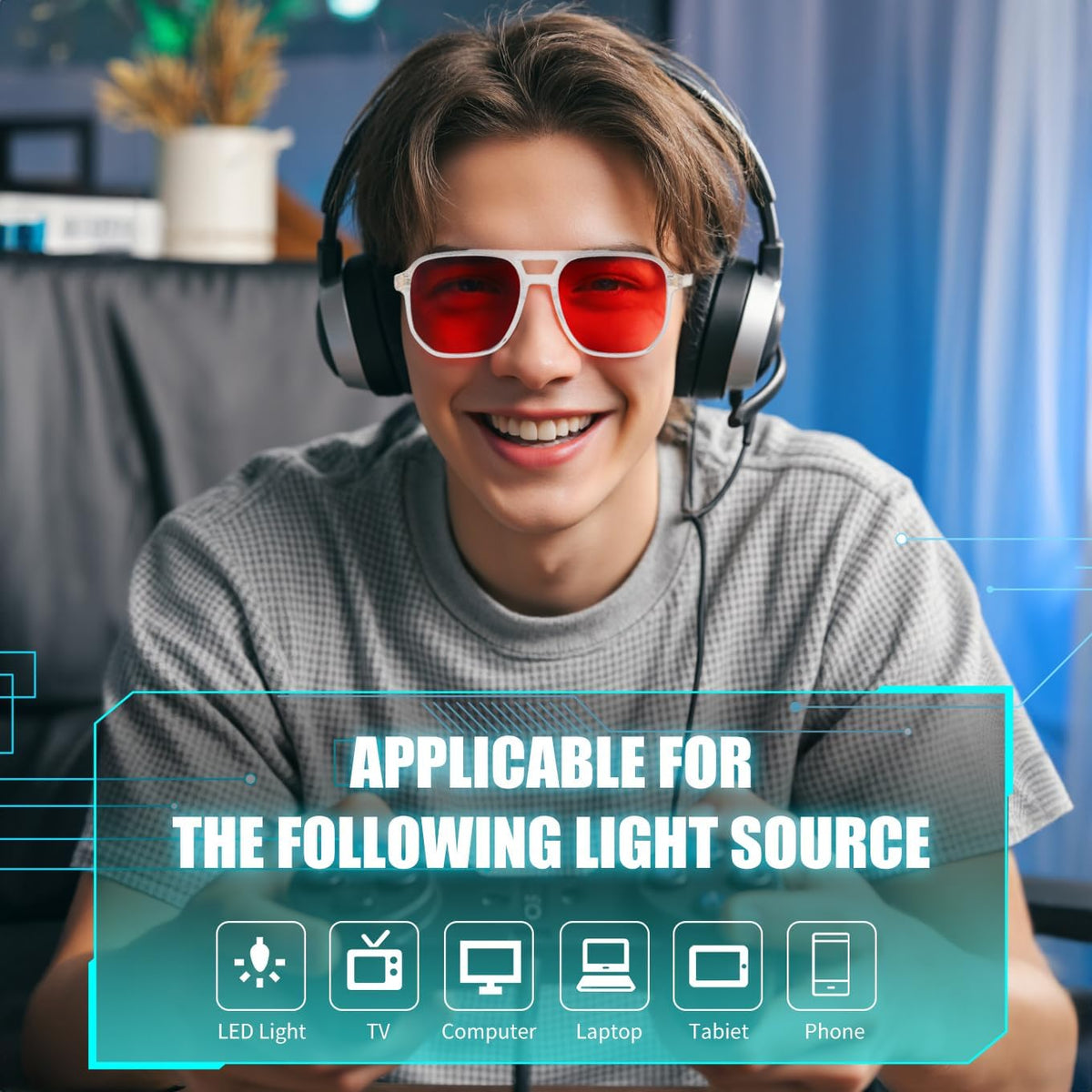 ÉÌƷͼƬ 45 | B0GCVQFPW9 | FEISEDY Blue Light Glasses for Computer Gaming Anti Eyestrain Glasses G2835
