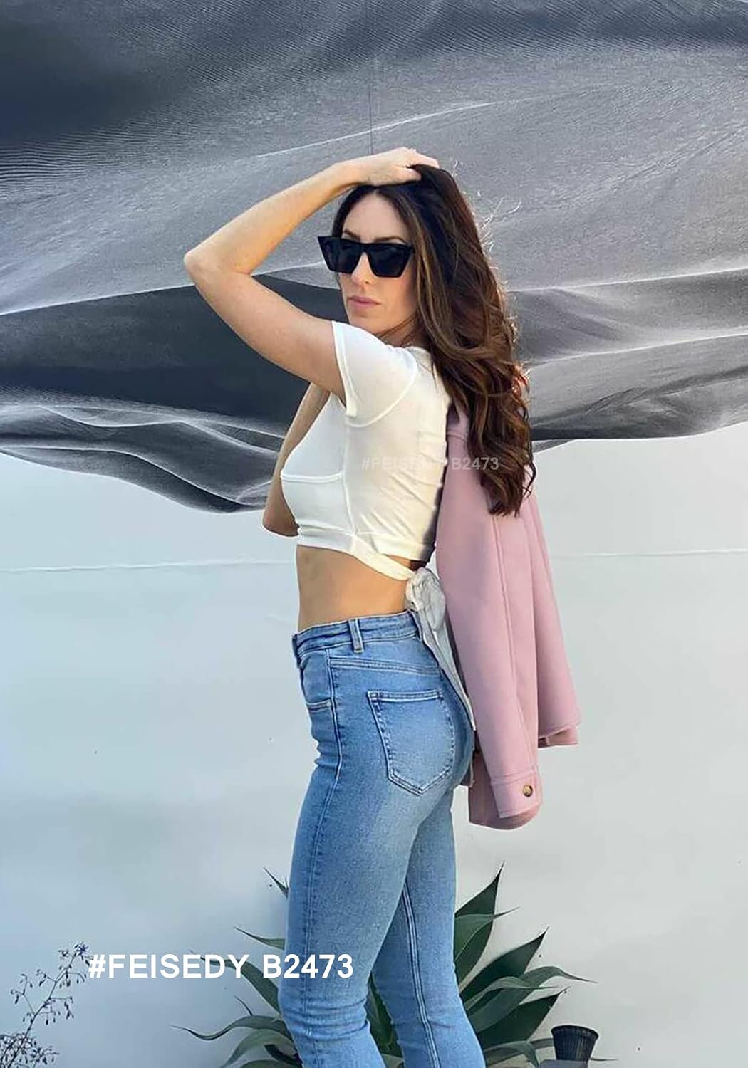 商品图片 112 | B0C5378735 | FEISEDY Vintage Square Cat Eye Sunglasses Women Trendy Cateye Sunglasses B2473