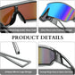 商品图片 11 | B0D3PKKSD9 | FEISEDY Trendy Futuristic Wrap Sunglasses Flat Top Mirrored One Piece Lens Reflective Sun Glasses for Women Men B0161