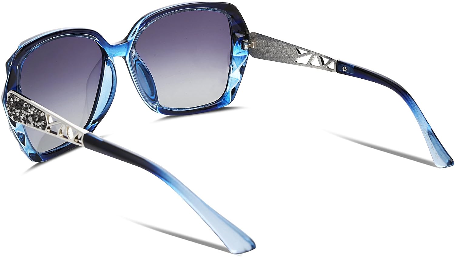商品图片 5 | B079GT4RXH | FEISEDY Polarized Women Square Sunglasses Sparkling Composite Shiny Frame B2289